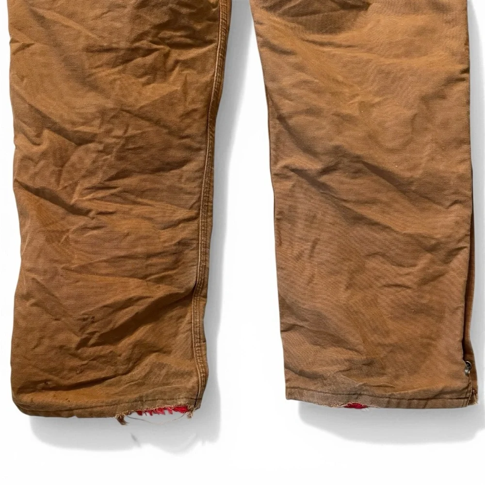 Vintage Carhartt X01 BRN Quilt Lined Duck Coveralls Size 40R Insulated Canvas